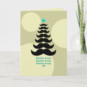 Tarjeta Festiva Stache Away