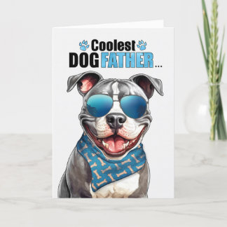 Tarjeta Festiva Staffordshire Terrier Dog Coolest Dad Day