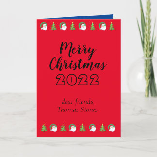 Tarjeta Festiva Standard, 5" x 7" Christmas Folded Holiday Card