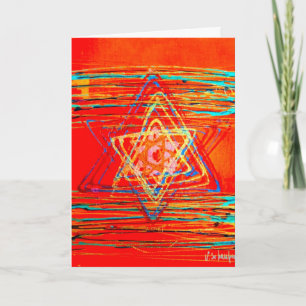 Tarjeta Festiva Star of David Greeting Card