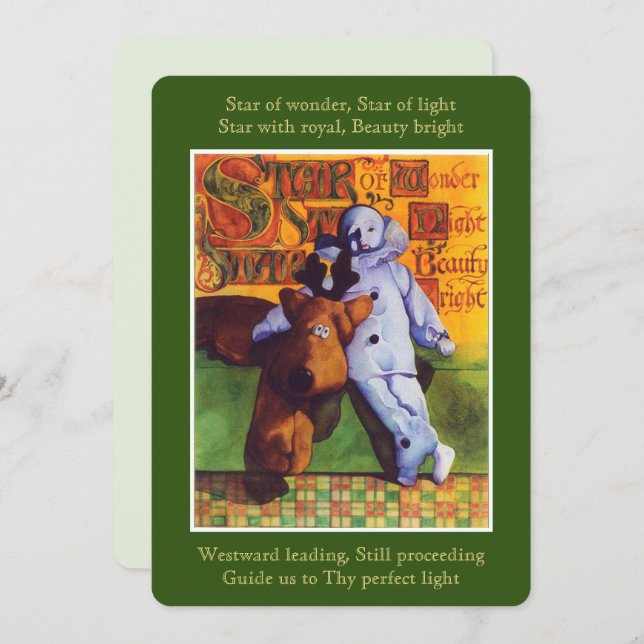 Tarjeta Festiva STAR OF WONDER Flat Navidades Card (Anverso / Reverso)