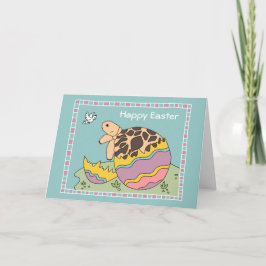 Tarjeta Festiva Star Tortoise Easter Egg Card (azul)