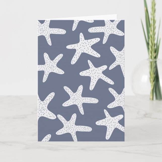 Tarjeta Festiva Starfish de estilo vintage (Anverso)
