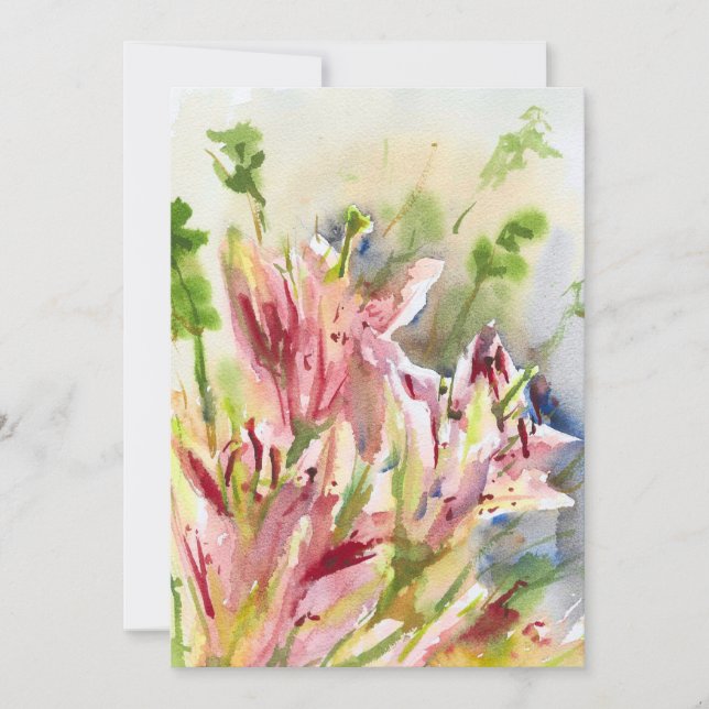 Tarjeta Festiva Stargazer Lily card (Anverso)