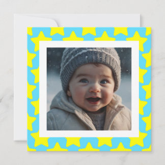 Tarjeta Festiva Starry Christmas Photo Card with Baby Personalized