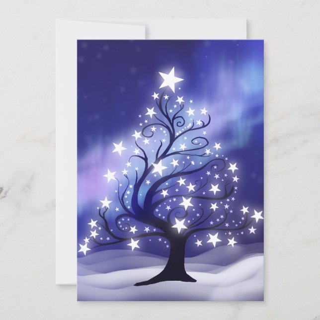 Tarjeta Festiva Starry Christmas Tree Card (Anverso)