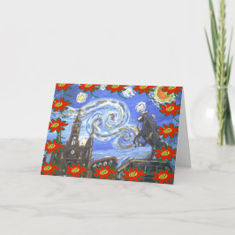 Tarjeta Festiva Starry Night French Quarter Navidades