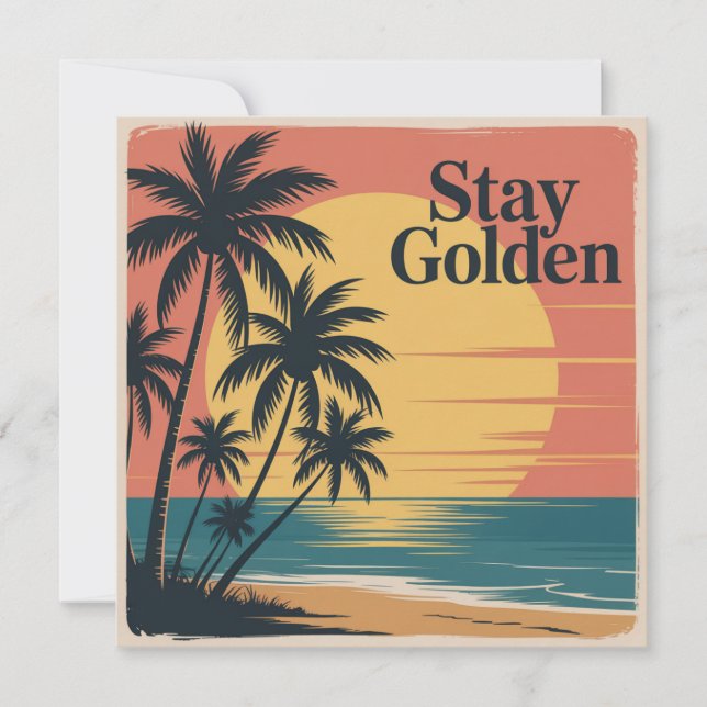 Tarjeta Festiva Stay Golden (Anverso)