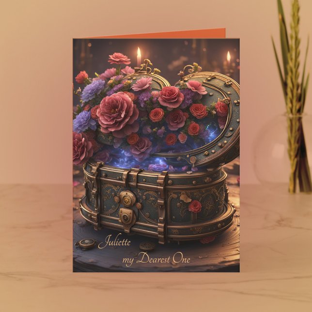 Tarjeta Festiva Steampunk Romance (Subido por el creador)