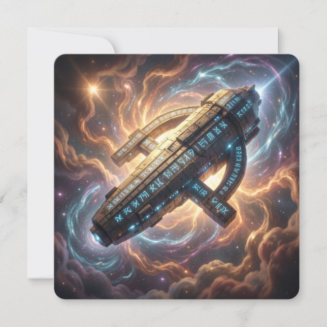 Tarjeta Festiva Stellar Path – Journey Through the Universe´5 (Anverso)