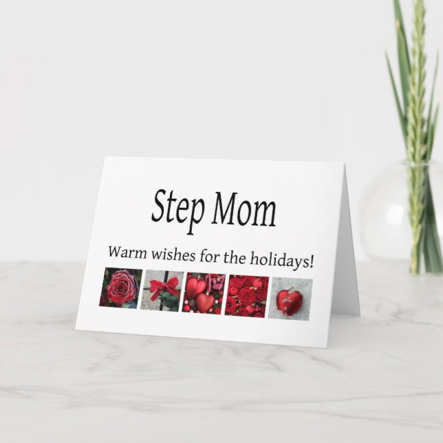 Tarjeta Festiva step mamá Merry Christmas card (Anverso)