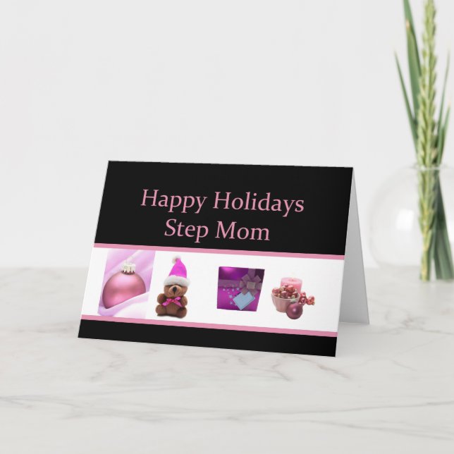 Tarjeta Festiva step mamá Merry Christmas card (Anverso)