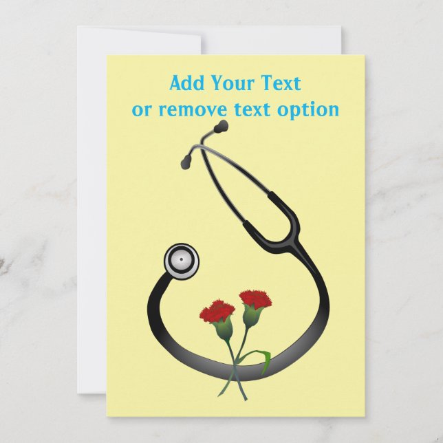 Tarjeta Festiva Stethoscope Día del médica (Anverso)