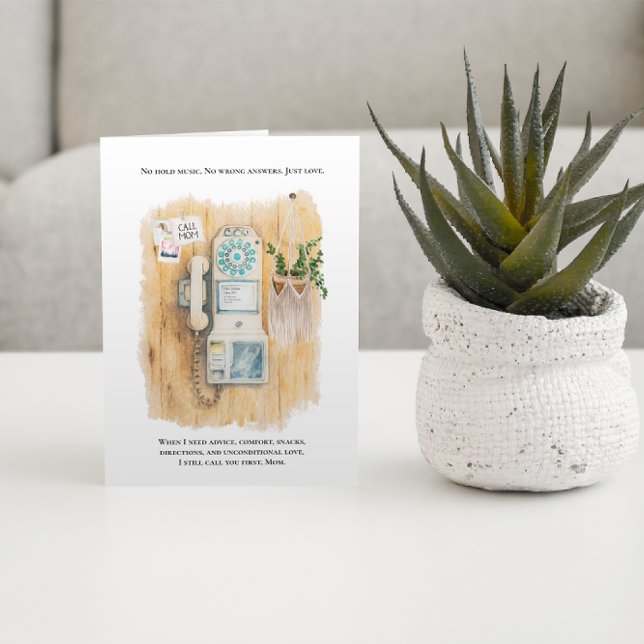 Tarjeta Festiva Still My First Call | Mother’s Day Photo Card (Subido por el creador)