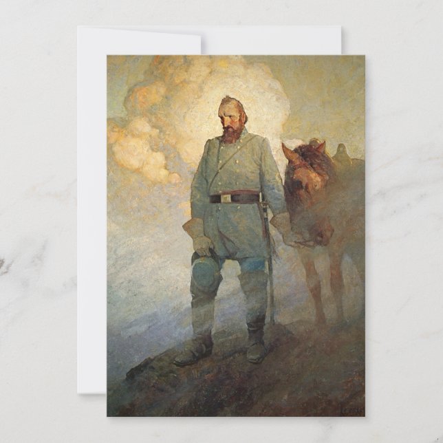 Tarjeta Festiva Stonewall Jackson de N. C. Wyeth (Anverso)
