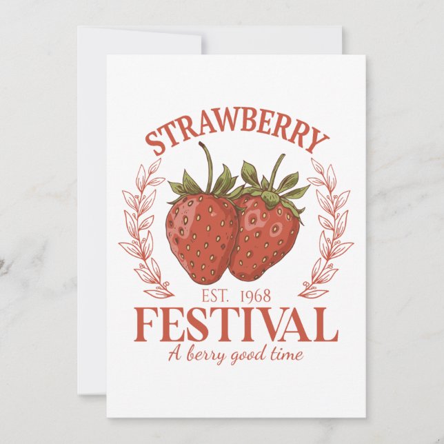 Tarjeta Festiva Strawberry Festival (Anverso)
