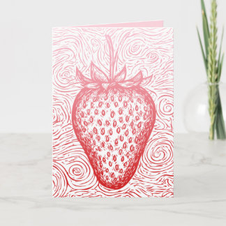 Tarjeta Festiva strawberry swirls