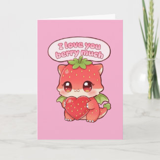 Tarjeta Festiva Strawberry Valentine 