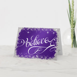 Tarjeta Festiva Striking Royal Purple cree en el mensaje PERSONALI