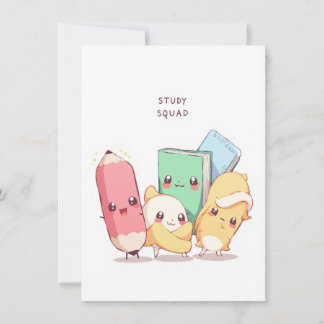 Tarjeta Festiva Study Squad Back to School