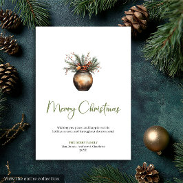Tarjeta Festiva Stylish Bohemian Earthy Rustic Holiday Greeting