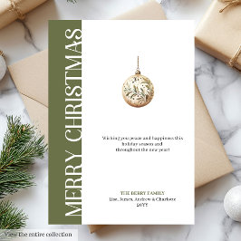 Tarjeta Festiva Stylish Earthy Colors Holiday Greeting Card