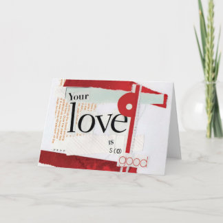 Tarjeta Festiva Su amor es tan bueno