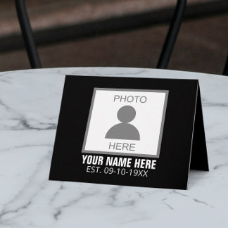 Tarjeta Festiva Su foto aquí Nombre y edad