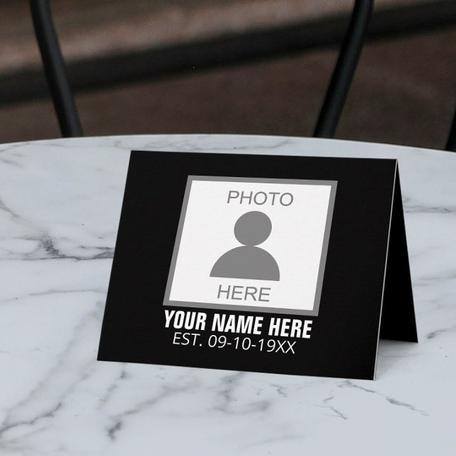 Tarjeta Festiva Su foto aquí Nombre y edad (Subido por el creador)