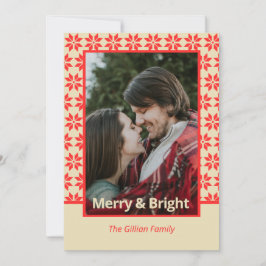 Tarjeta Festiva su nombre faux nordic