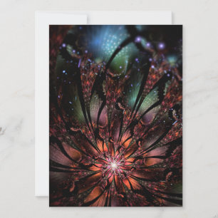 Tarjeta Festiva Suave y ternura flor de fantasía fractal