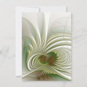 Tarjeta Festiva Suave y tierna fantasía fractal de flor