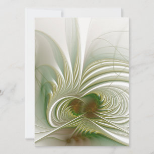 Tarjeta Festiva Suave y tierna fantasía fractal de flor
