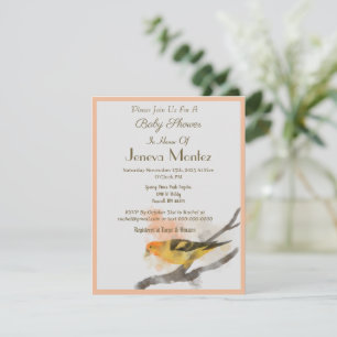 Tarjeta Festiva Subdivisión de Aves Amarillas del Oeste del Tanage