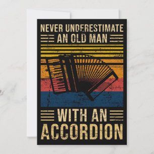 Tarjeta Festiva Subestimar acordeón