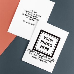 Tarjeta Festiva Subir imagen foto y agregar texto – Personaliza de