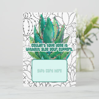 Tarjeta Festiva Succulent Thank You Teacher Gift Card Holder