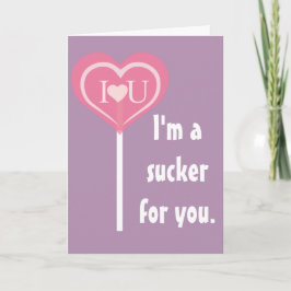 Tarjeta Festiva Sucker Para Usted, Valetine