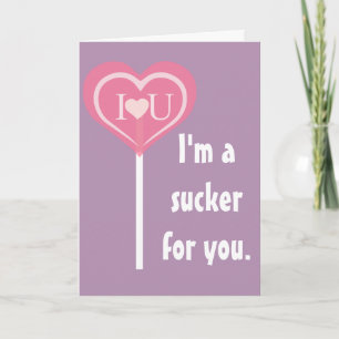 Tarjeta Festiva Sucker Para Usted, Valetine