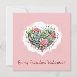 Tarjeta Festiva Suculento Día de San Valentín del corazón de color