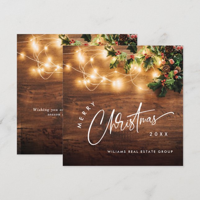 Tarjeta Festiva Sucursal de Mistletoe Navidades corporativos rusos (Anverso / Reverso)