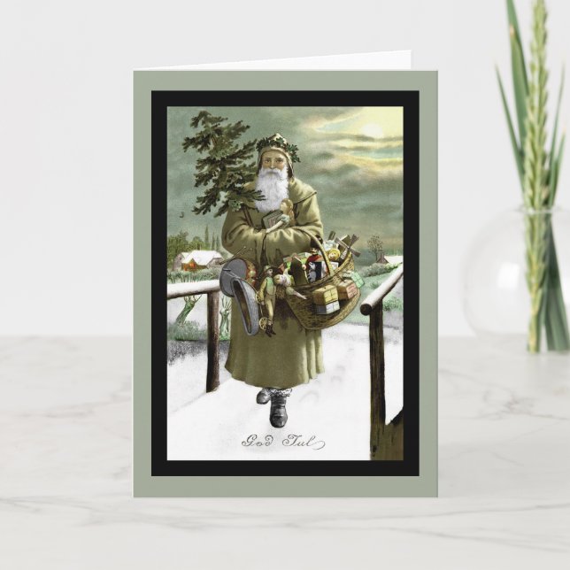Tarjeta Festiva Sueco Santa de julio de dios (Anverso)