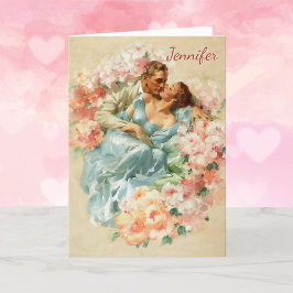 Tarjeta Festiva Sueño contigo El día de San Valentín de nombres pe