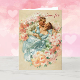 Tarjeta Festiva Sueño contigo El día de San Valentín de nombres pe