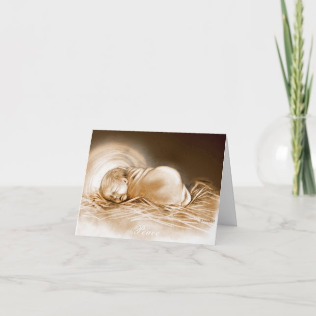 Tarjeta Festiva Sueño en paz divina (Anverso)