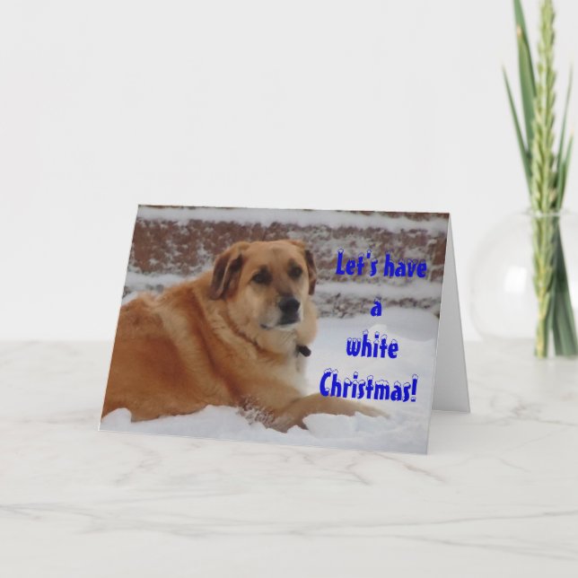 Tarjeta Festiva Sueño lindo de Navidades blancos: Angel de Nieve (Anverso)