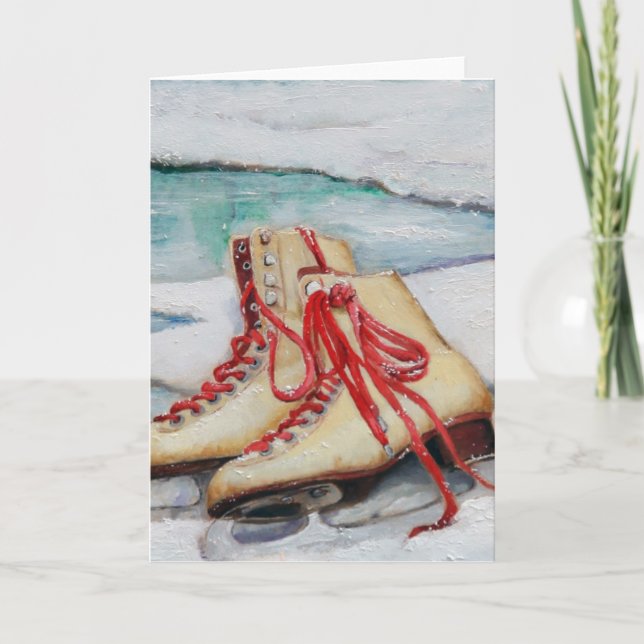 Tarjeta Festiva Sueños de patinaje (Anverso)