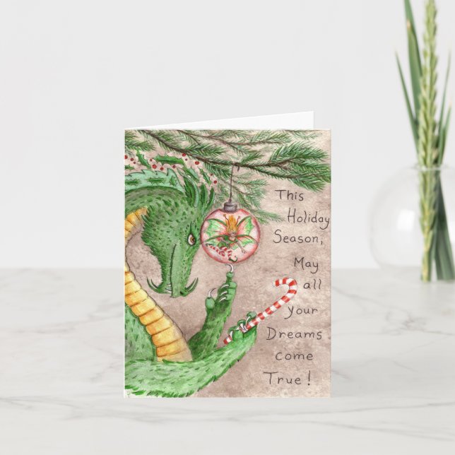 Tarjeta Festiva Sueños del día de fiesta (Anverso)