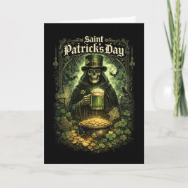 Tarjeta Festiva Suerte Oscura de San Patricio