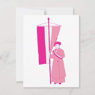 Tarjeta Festiva Sufragmento rosa caliente